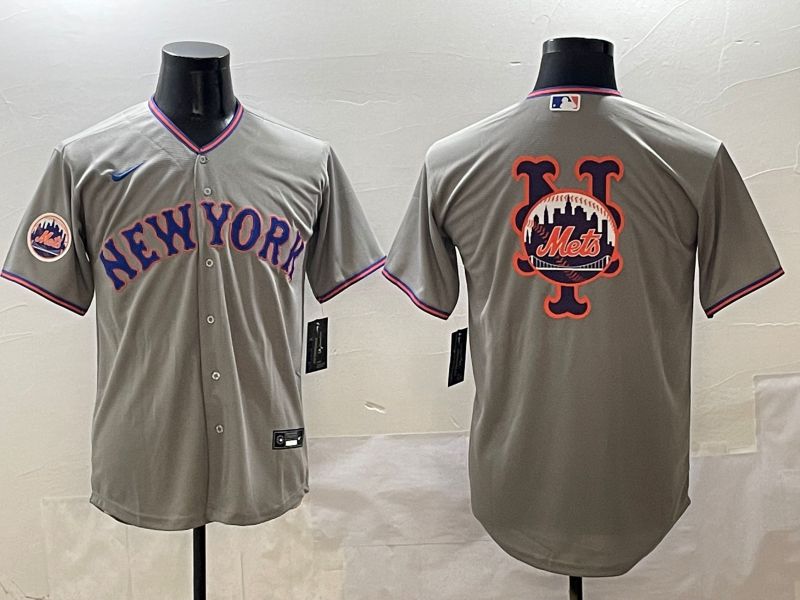 Men New York Mets Blank Grey Second generation 2025 Nike MLB Jersey style 9
